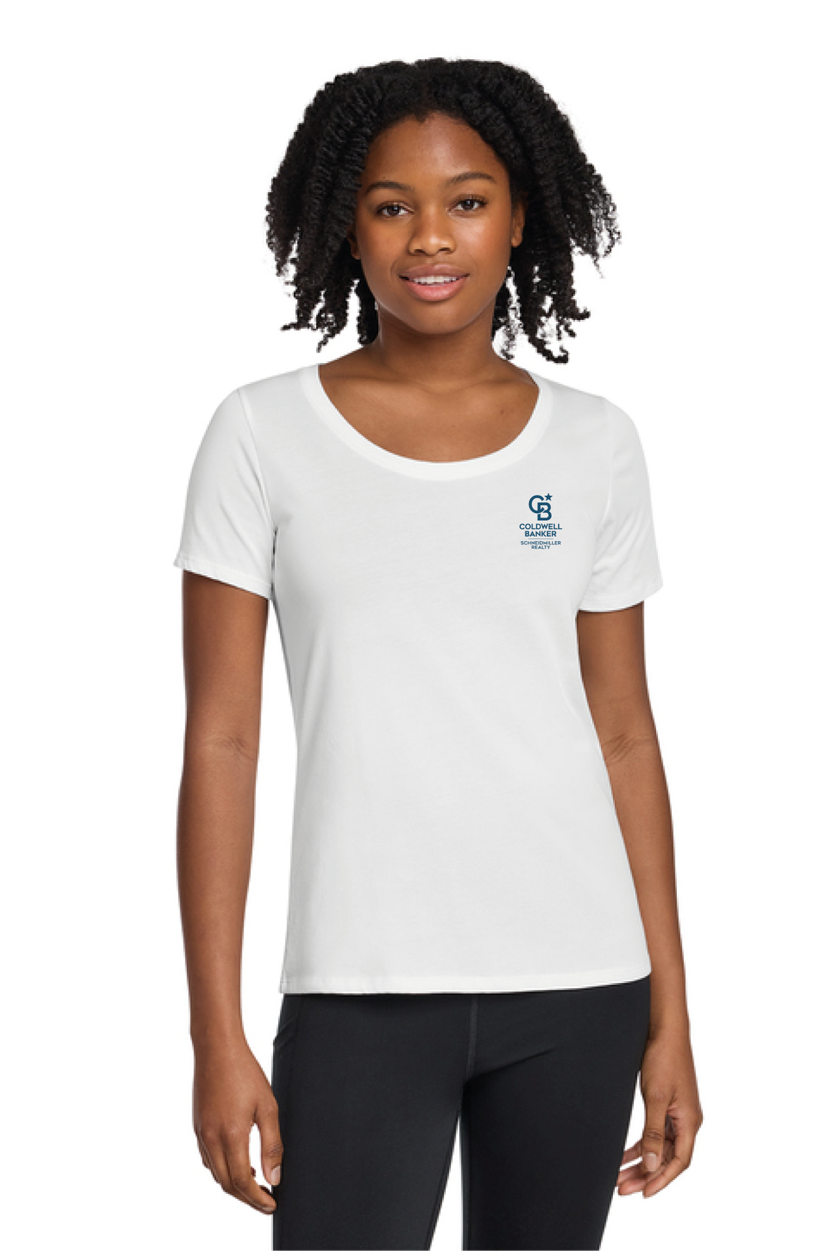 NKBQ5234 - Nike Women's Dri-FIT Cotton/Poly Scoop Neck Tee - Coldwell Banker Schneidmiller Realty - Logowear Store - Transfer Screen Print - #29849