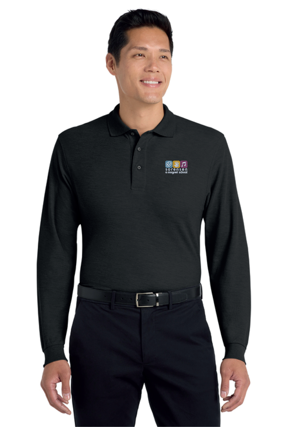 K500LS - Port Authority Silk Touch Long Sleeve Polo - Sorensen Magnet - School Store - Embroidery - #29911