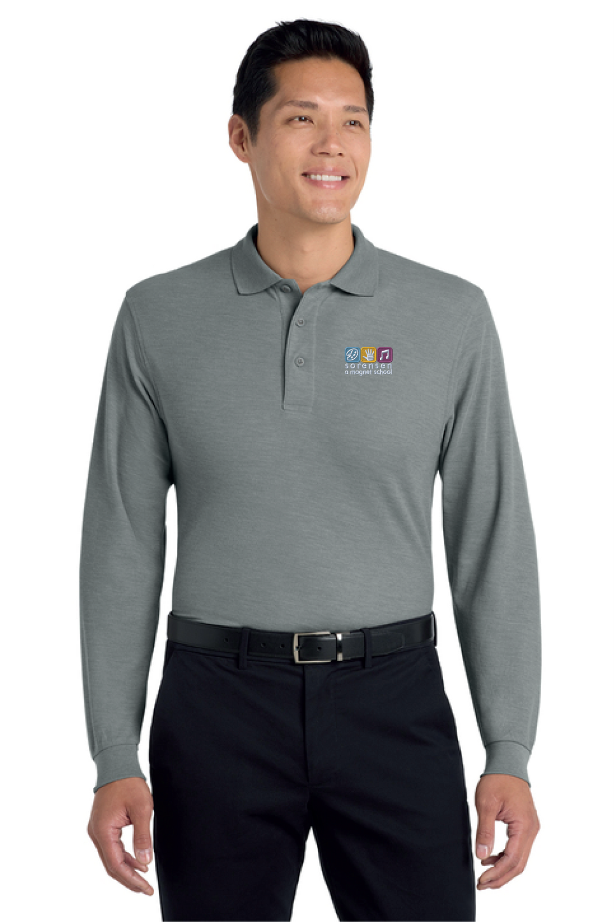 K500LS - Port Authority Silk Touch Long Sleeve Polo - Sorensen Magnet - School Store - Embroidery - #29911