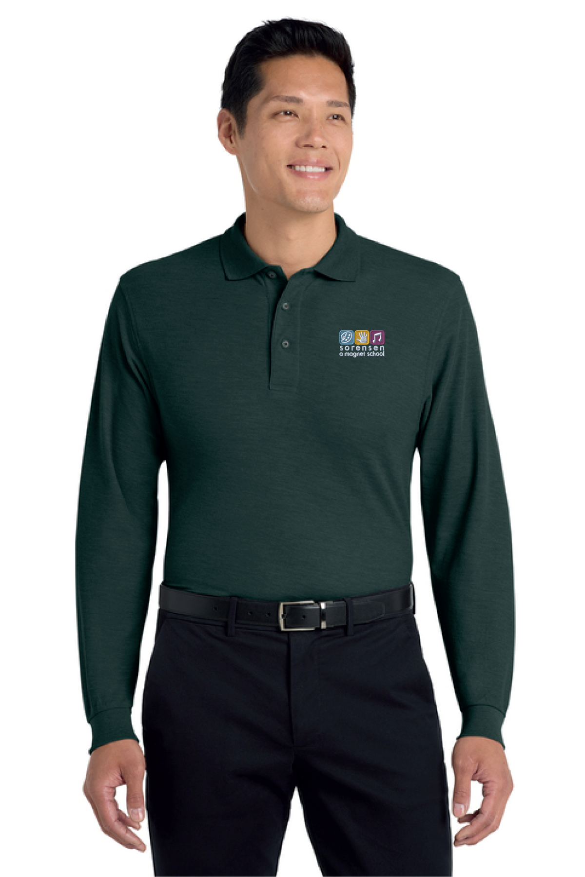 K500LS - Port Authority Silk Touch Long Sleeve Polo - Sorensen Magnet - School Store - Embroidery - #29911