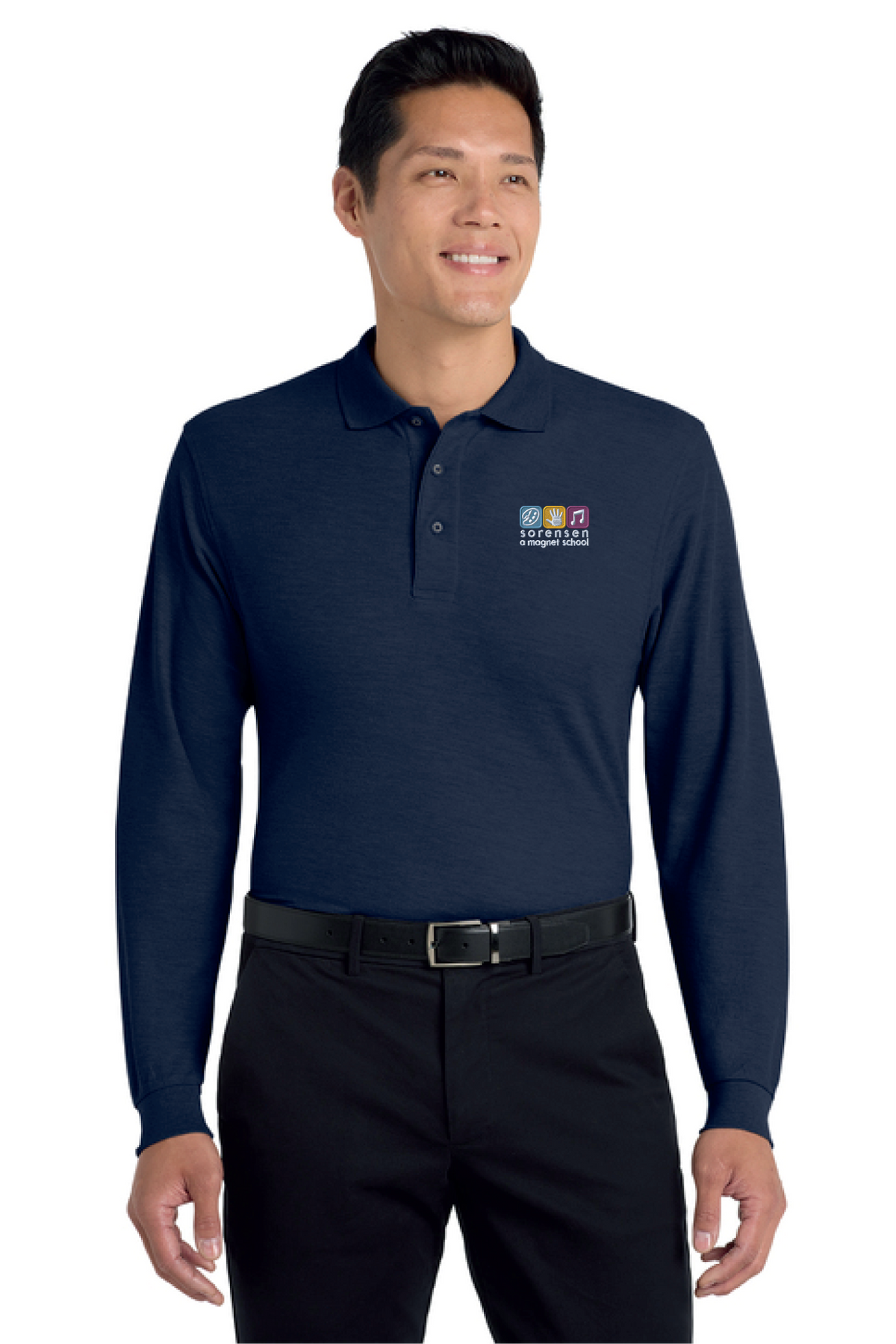 K500LS - Port Authority Silk Touch Long Sleeve Polo - Sorensen Magnet - School Store - Embroidery - #29911