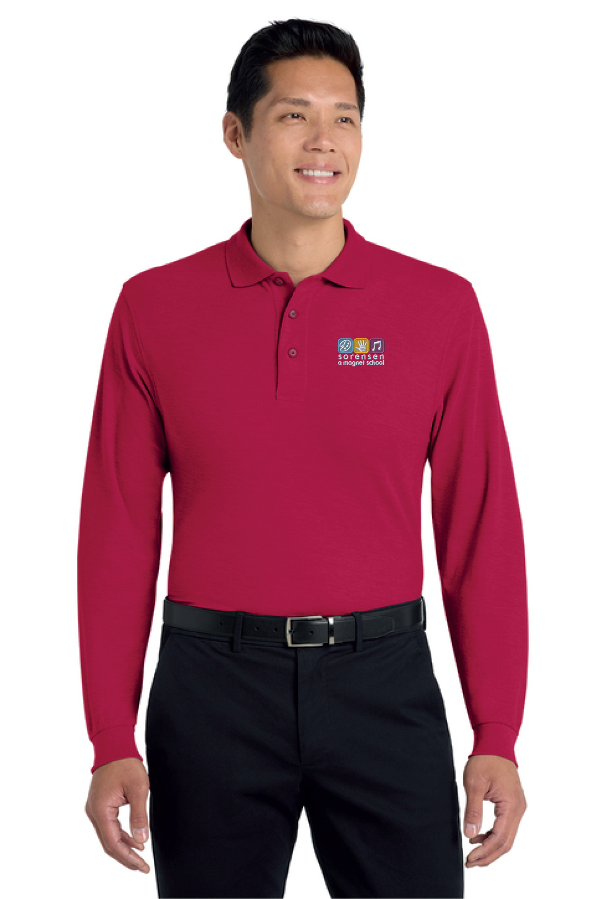 K500LS - Port Authority Silk Touch Long Sleeve Polo - Sorensen Magnet - School Store - Embroidery - #29911