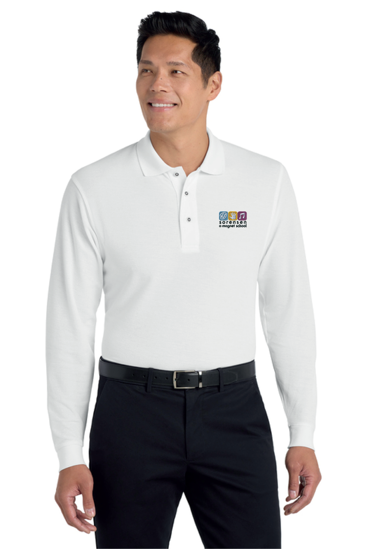 K500LS - Port Authority Silk Touch Long Sleeve Polo - Sorensen Magnet - School Store - Embroidery - #29911