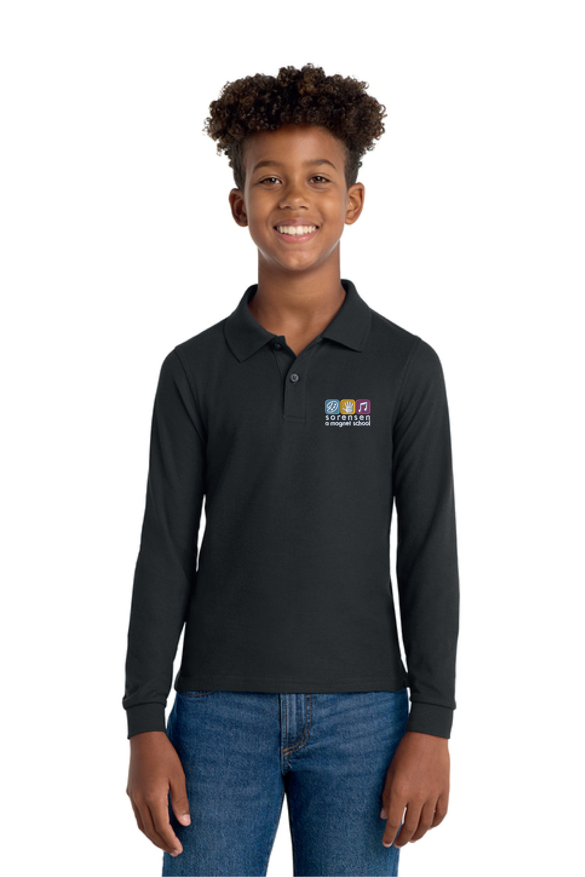 Y500LS - Port Authority Youth Long Sleeve Silk Touch Polo - Sorensen Magnet - School Store - Embroidery - #29911