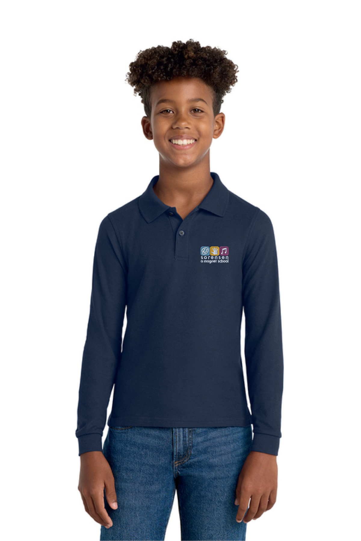 Y500LS - Port Authority Youth Long Sleeve Silk Touch Polo - Sorensen Magnet - School Store - Embroidery - #29911