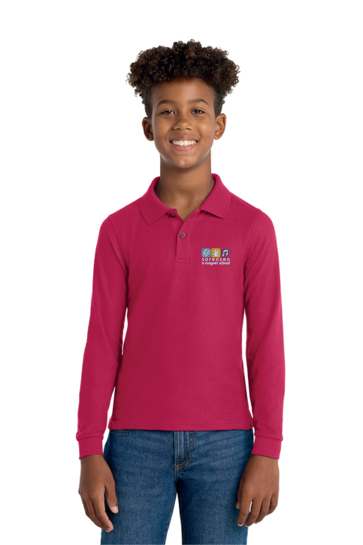 Y500LS - Port Authority Youth Long Sleeve Silk Touch Polo - Sorensen Magnet - School Store - Embroidery - #29911
