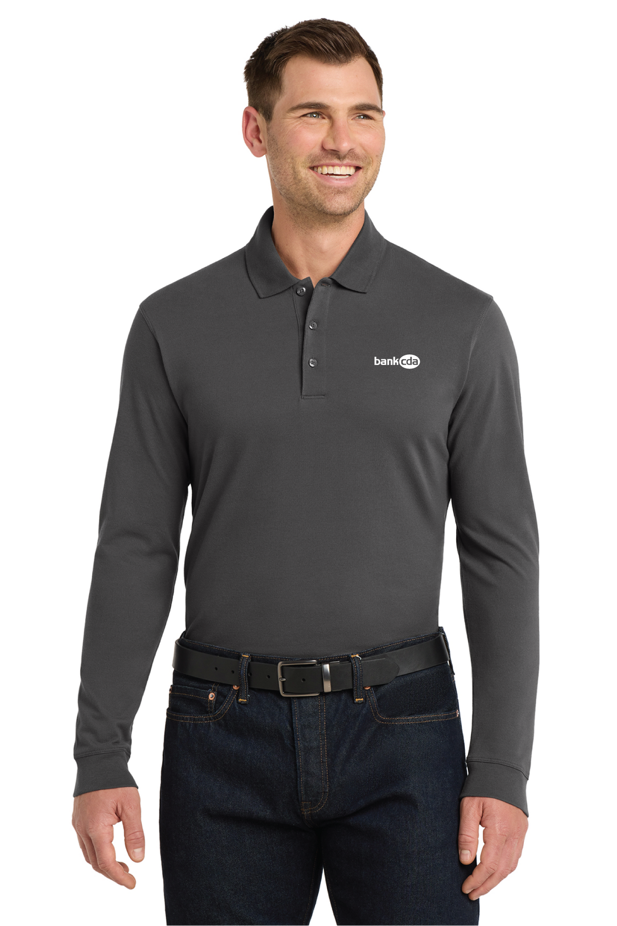 K8000LS - Port Authority EZCotton Long Sleeve Polo - BankCDA - Logowear Store - Embroidery - #29162
