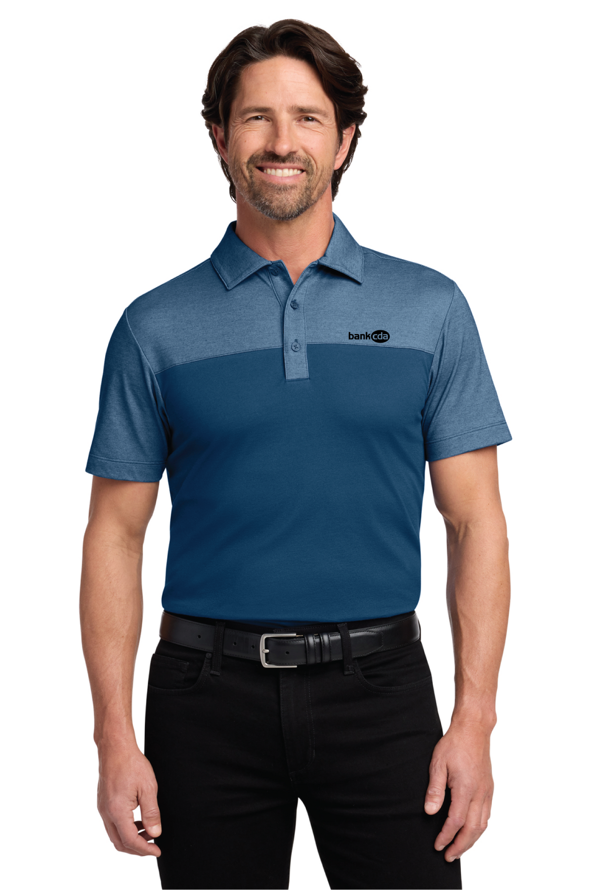 K831 - Port Authority Fine Pique Blend Blocked Polo - BankCDA - Logowear Store - Embroidery - #29162