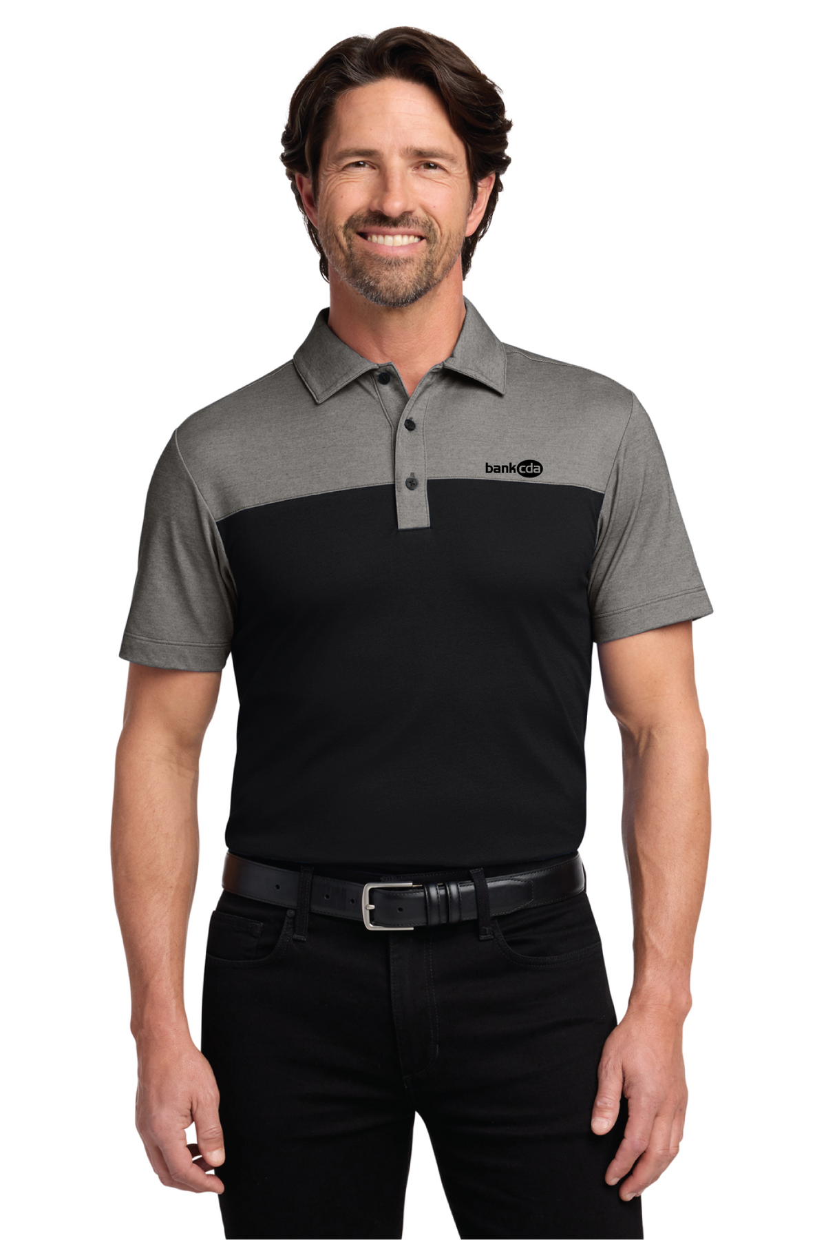 K831 - Port Authority Fine Pique Blend Blocked Polo - BankCDA - Logowear Store - Embroidery - #29162