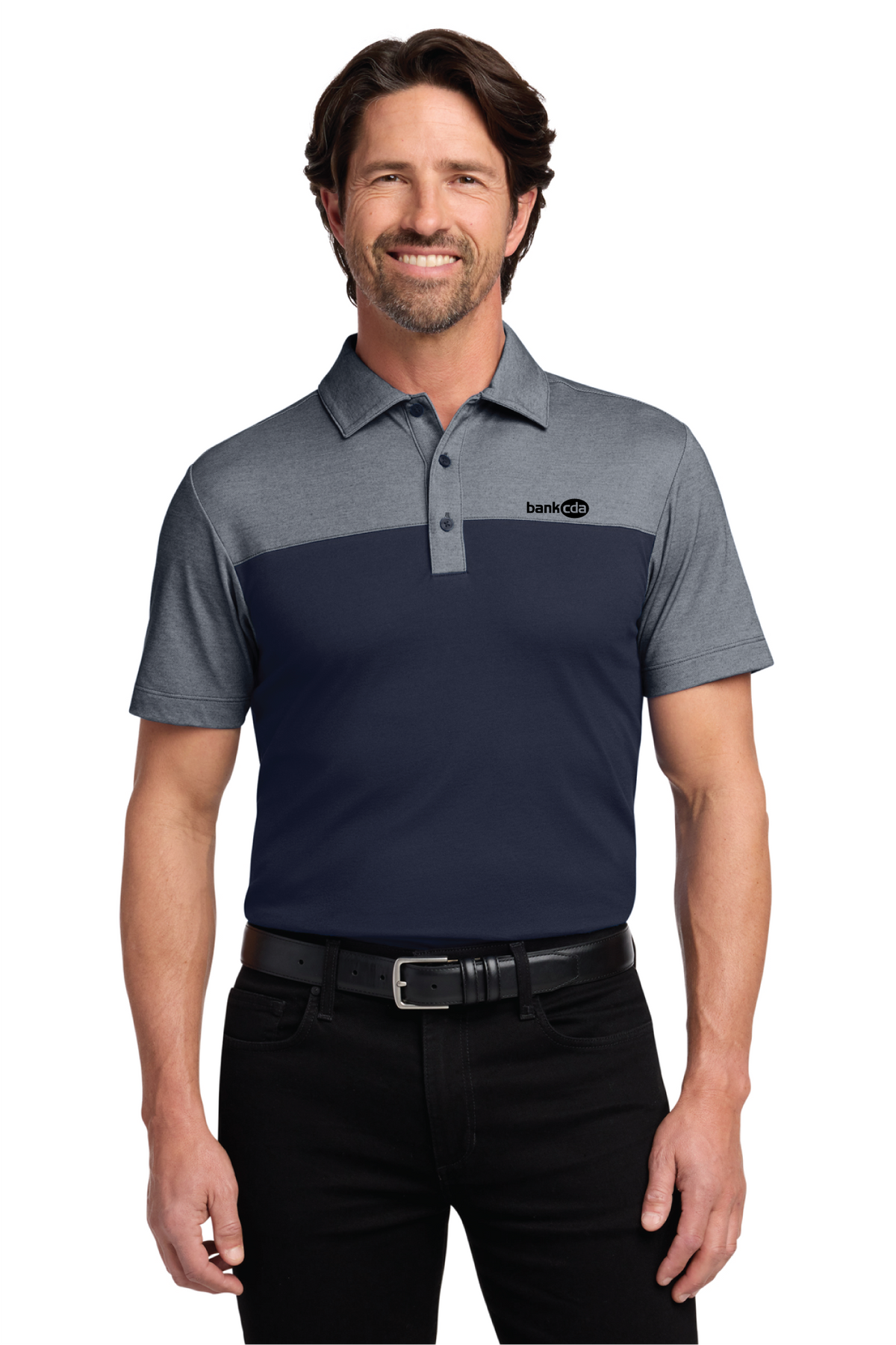 K831 - Port Authority Fine Pique Blend Blocked Polo - BankCDA - Logowear Store - Embroidery - #29162