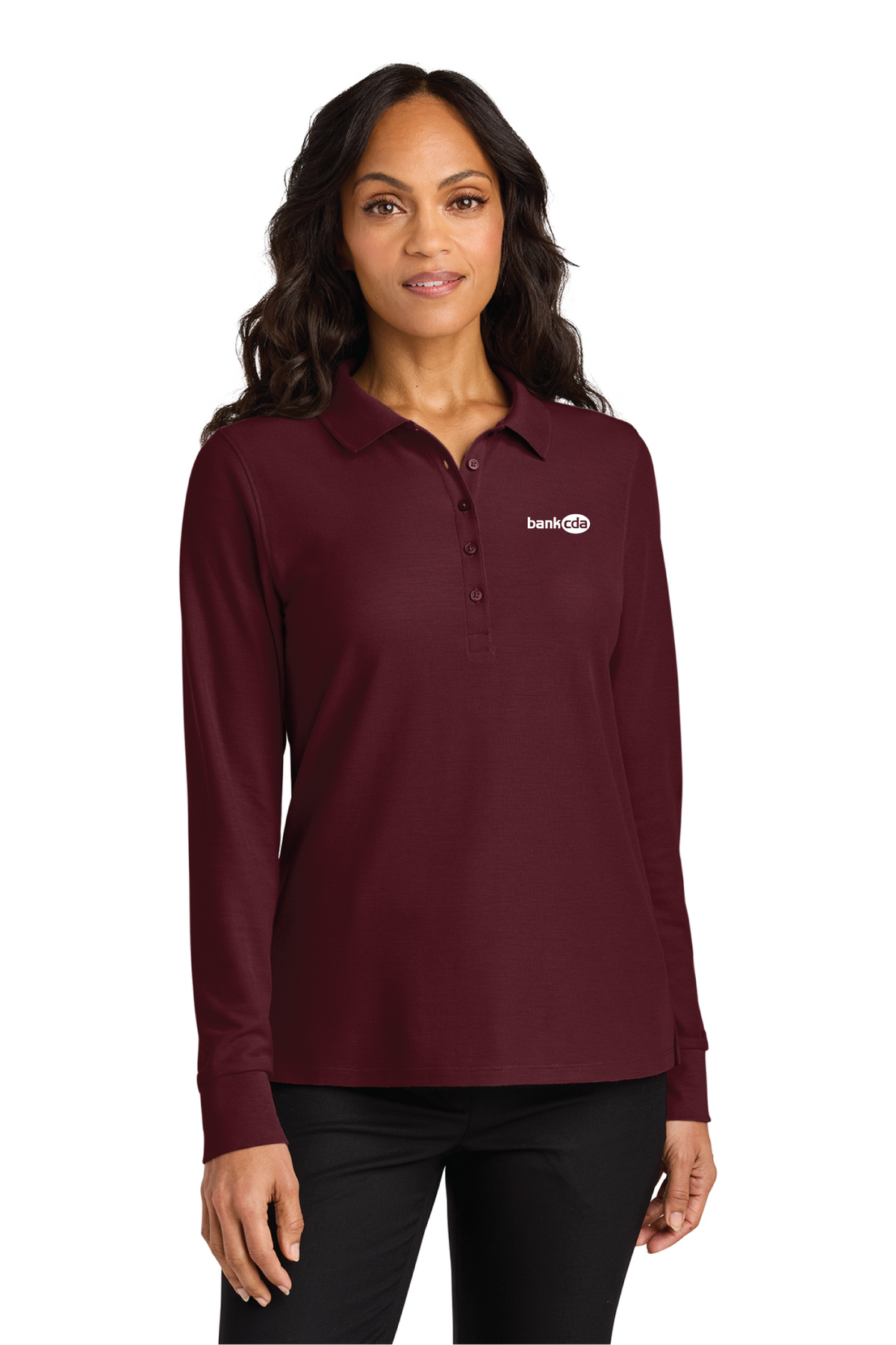 LK200LS - Port Authority Women's Wearever Signature Pique Long Sleeve Polo - BankCDA - Logowear Store - Embroidery - #29162