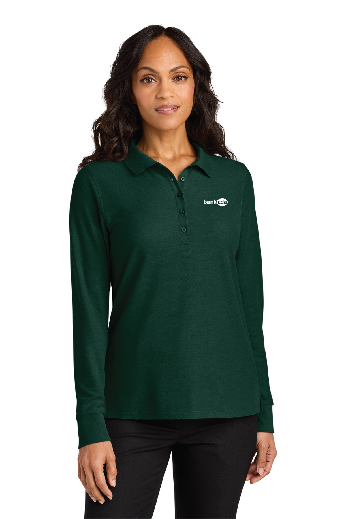 LK200LS - Port Authority Women's Wearever Signature Pique Long Sleeve Polo - BankCDA - Logowear Store - Embroidery - #29162
