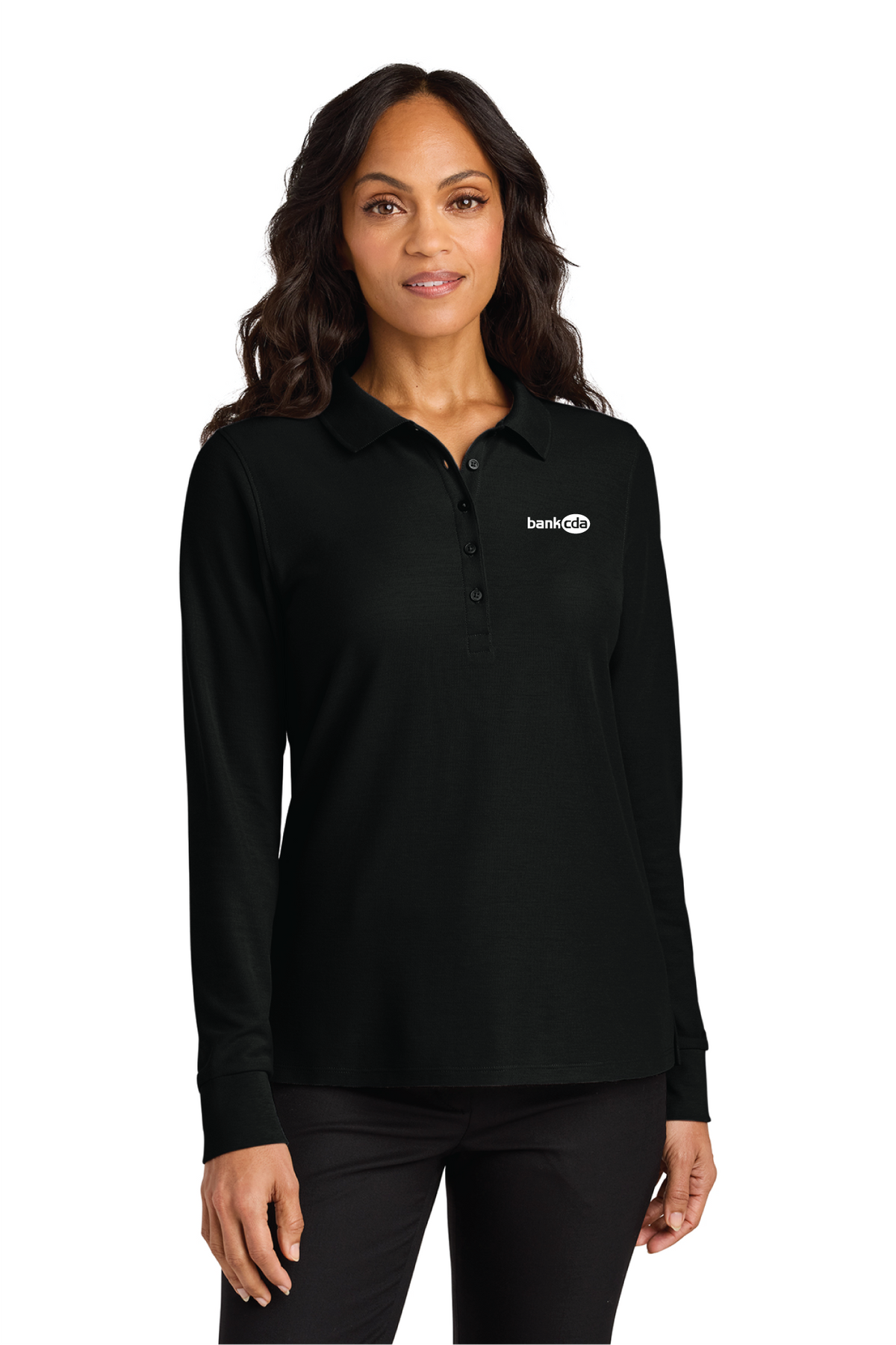 LK200LS - Port Authority Women's Wearever Signature Pique Long Sleeve Polo - BankCDA - Logowear Store - Embroidery - #29162