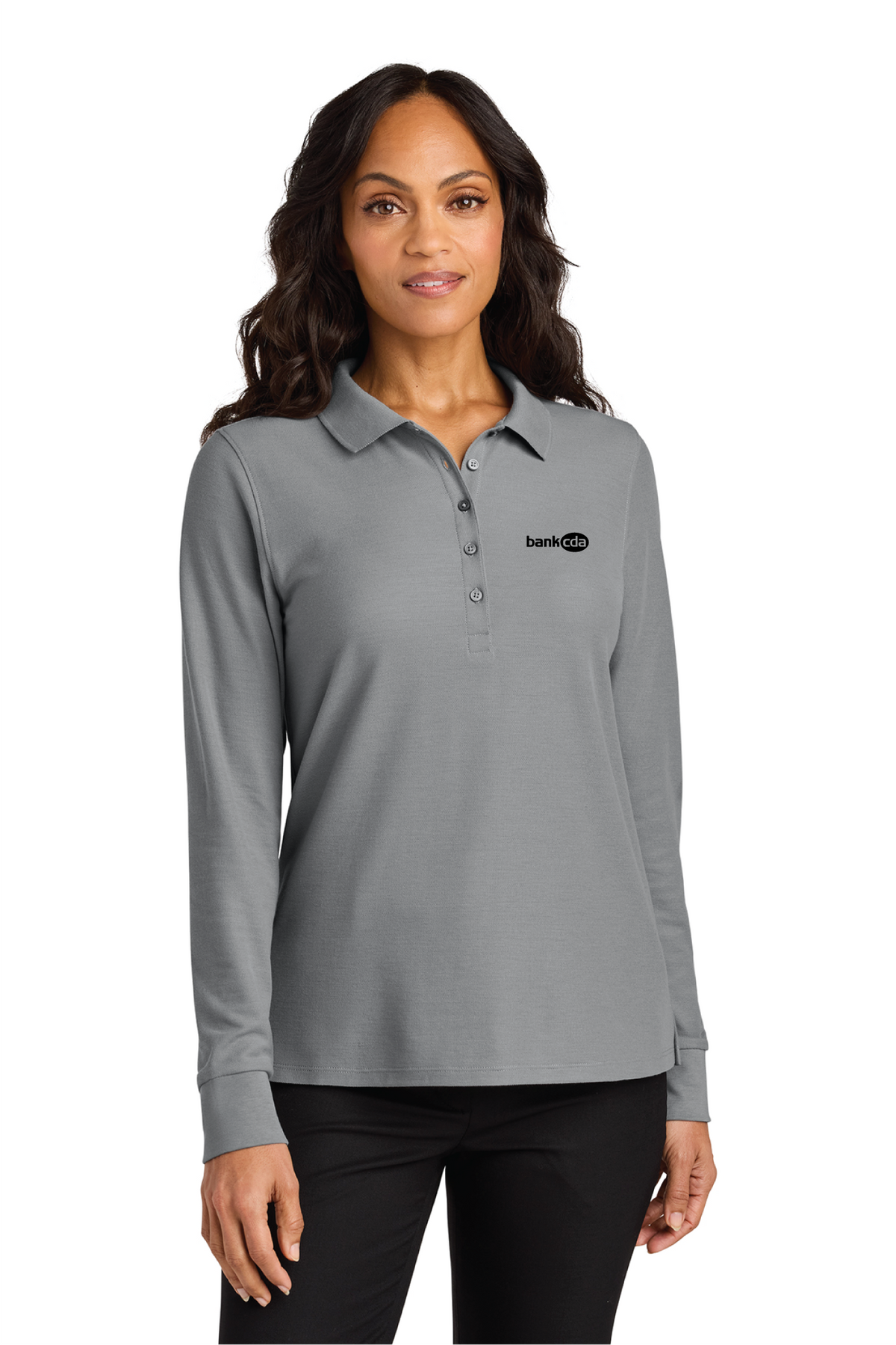 LK200LS - Port Authority Women's Wearever Signature Pique Long Sleeve Polo - BankCDA - Logowear Store - Embroidery - #29162