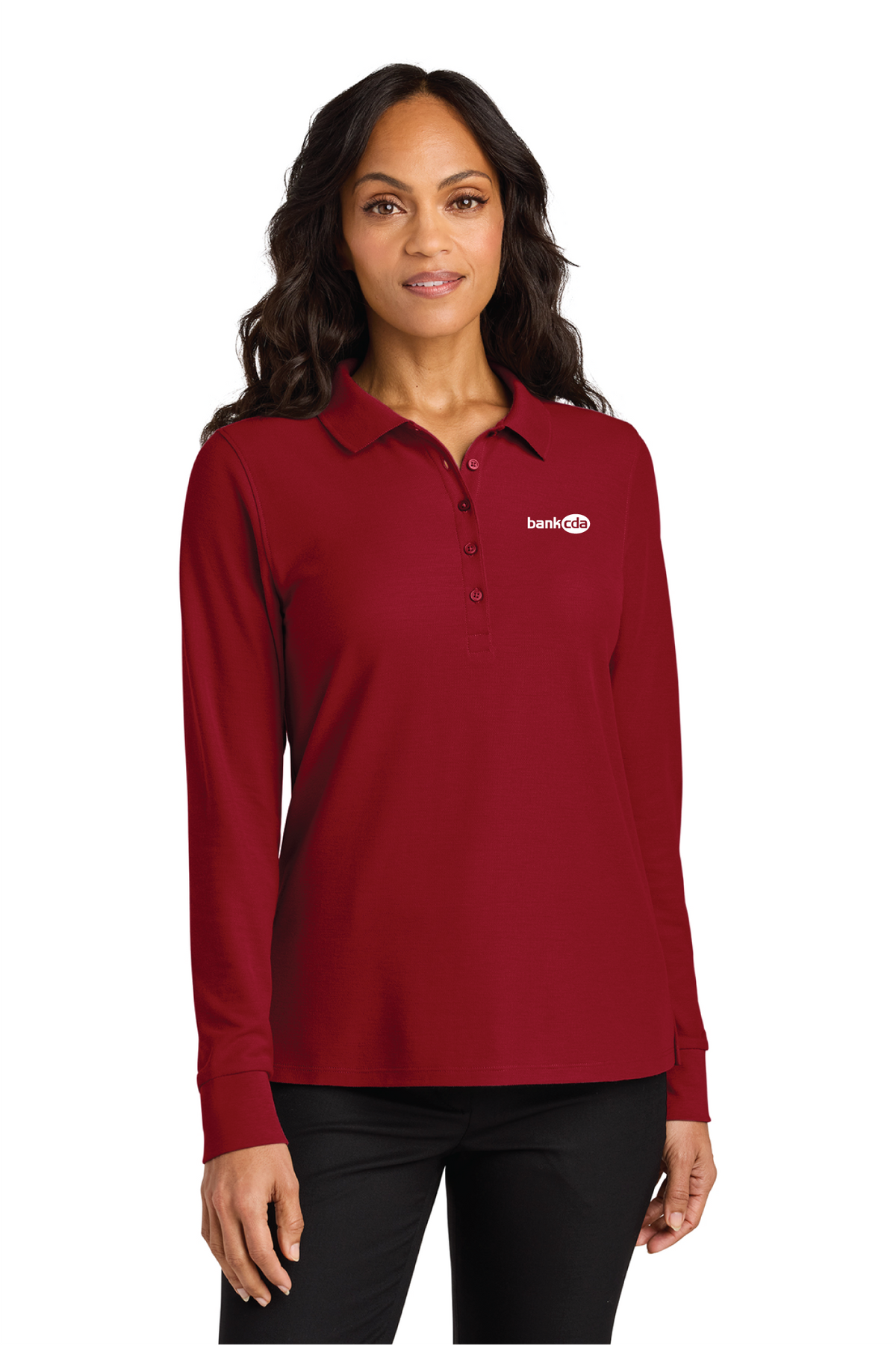 LK200LS - Port Authority Women's Wearever Signature Pique Long Sleeve Polo - BankCDA - Logowear Store - Embroidery - #29162