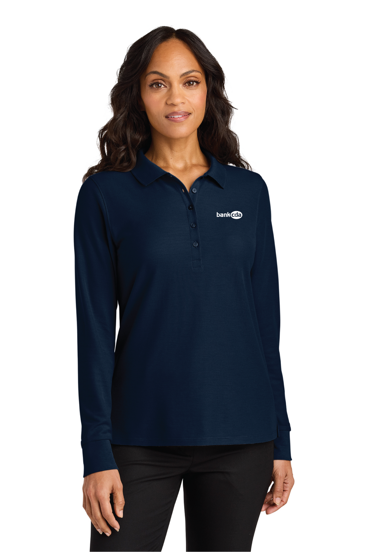 LK200LS - Port Authority Women's Wearever Signature Pique Long Sleeve Polo - BankCDA - Logowear Store - Embroidery - #29162