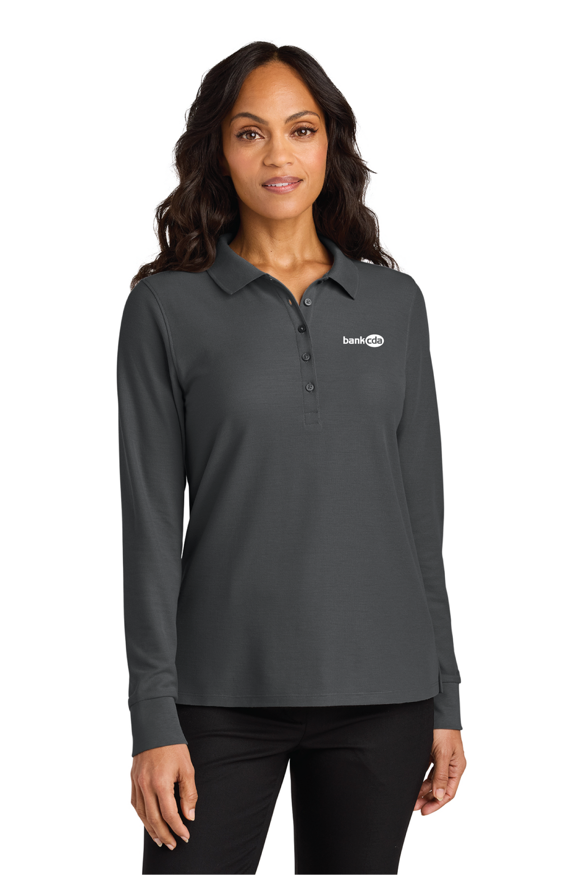 LK200LS - Port Authority Women's Wearever Signature Pique Long Sleeve Polo - BankCDA - Logowear Store - Embroidery - #29162