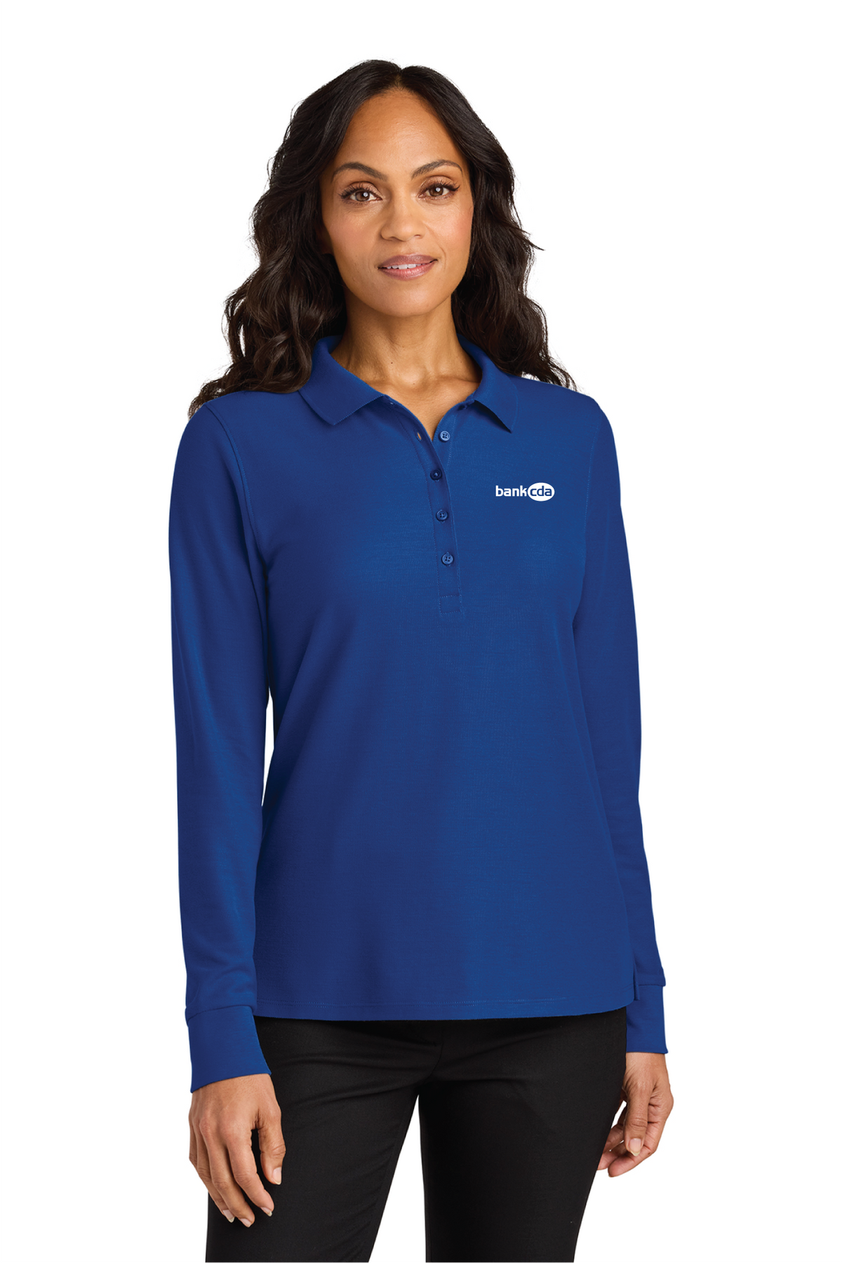 LK200LS - Port Authority Women's Wearever Signature Pique Long Sleeve Polo - BankCDA - Logowear Store - Embroidery - #29162