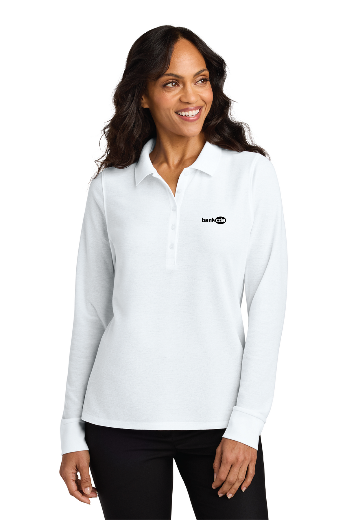 LK200LS - Port Authority Women's Wearever Signature Pique Long Sleeve Polo - BankCDA - Logowear Store - Embroidery - #29162