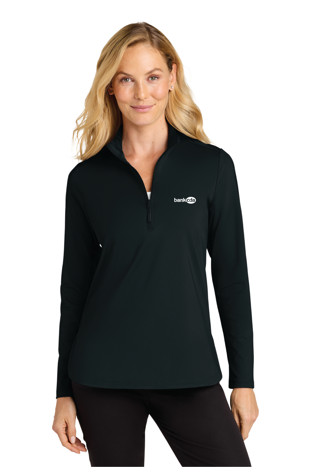 LK880 - Port Authority Women's C-FREE Double Knit 1/4-Zip - BankCDA - Logowear Store - Embroidery - #29162