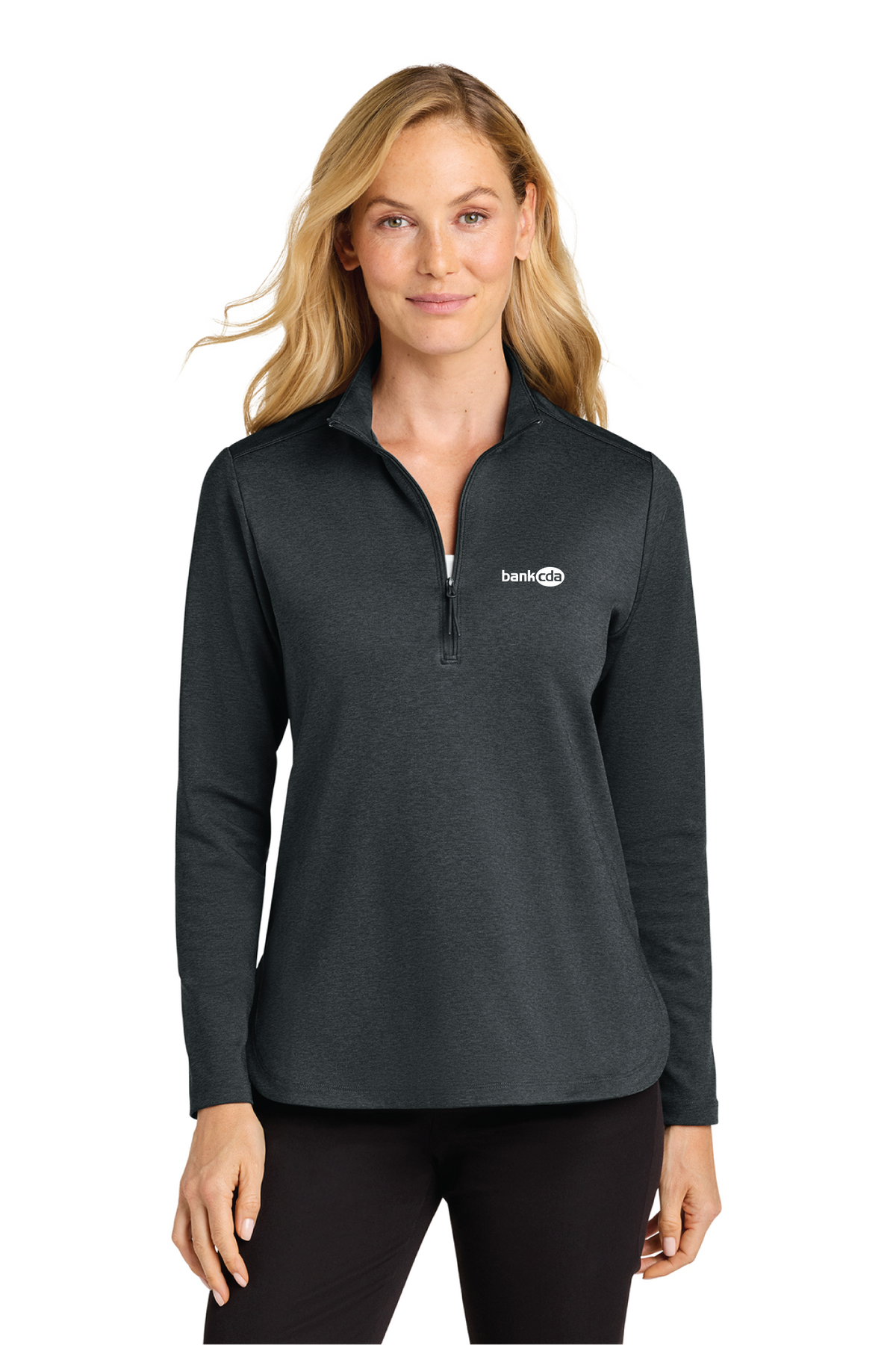 LK880 - Port Authority Women's C-FREE Double Knit 1/4-Zip - BankCDA - Logowear Store - Embroidery - #29162