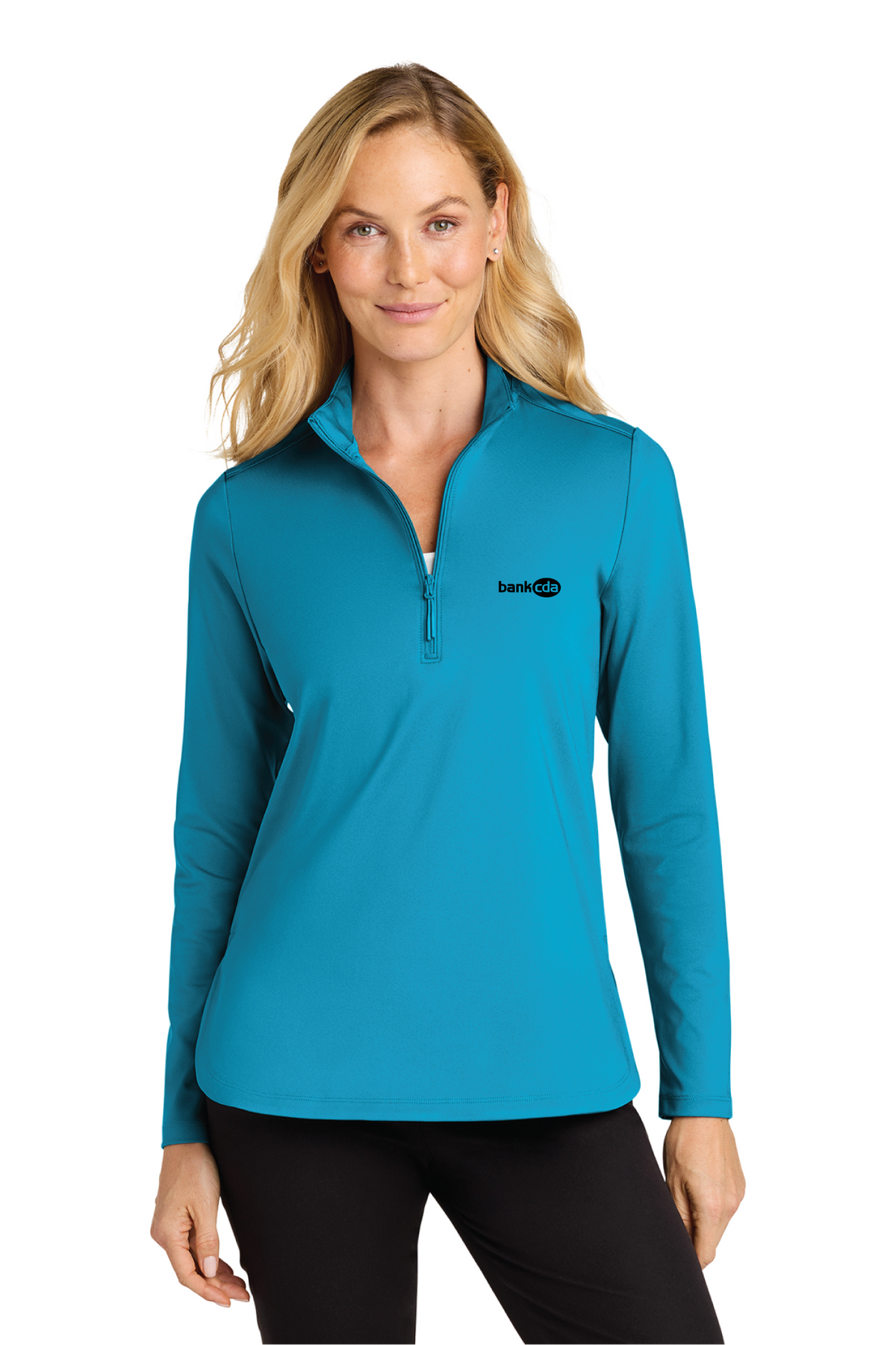 LK880 - Port Authority Women's C-FREE Double Knit 1/4-Zip - BankCDA - Logowear Store - Embroidery - #29162