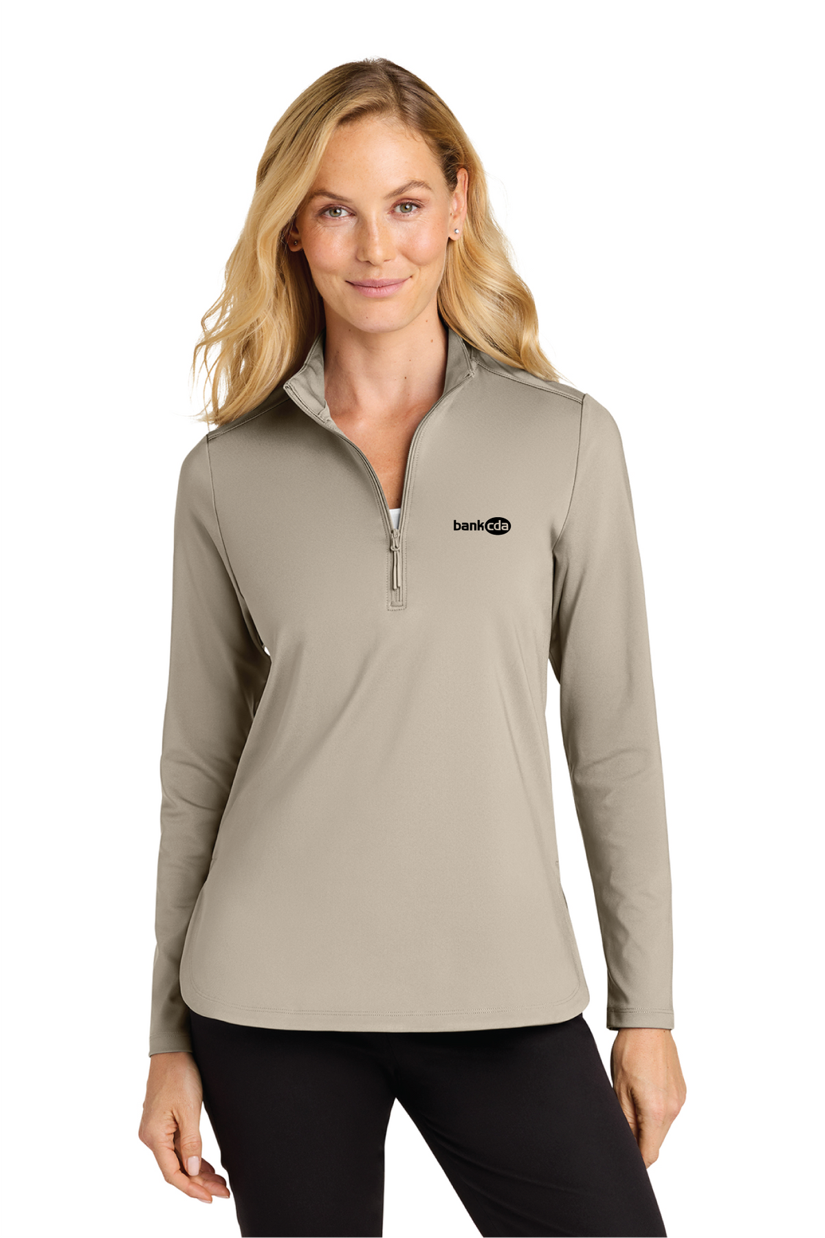 LK880 - Port Authority Women's C-FREE Double Knit 1/4-Zip - BankCDA - Logowear Store - Embroidery - #29162