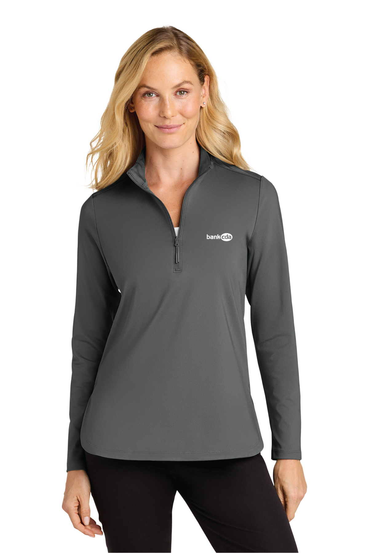 LK880 - Port Authority Women's C-FREE Double Knit 1/4-Zip - BankCDA - Logowear Store - Embroidery - #29162