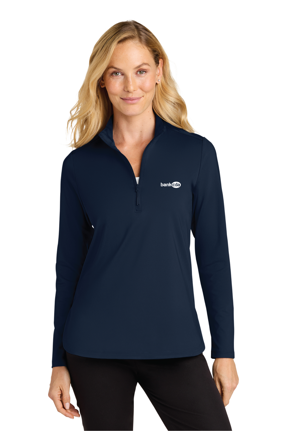 LK880 - Port Authority Women's C-FREE Double Knit 1/4-Zip - BankCDA - Logowear Store - Embroidery - #29162