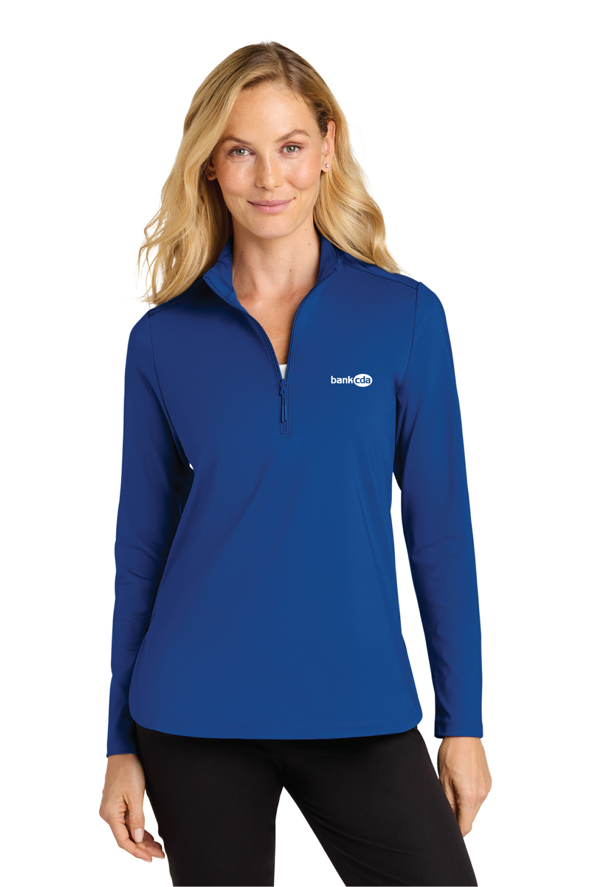 LK880 - Port Authority Women's C-FREE Double Knit 1/4-Zip - BankCDA - Logowear Store - Embroidery - #29162