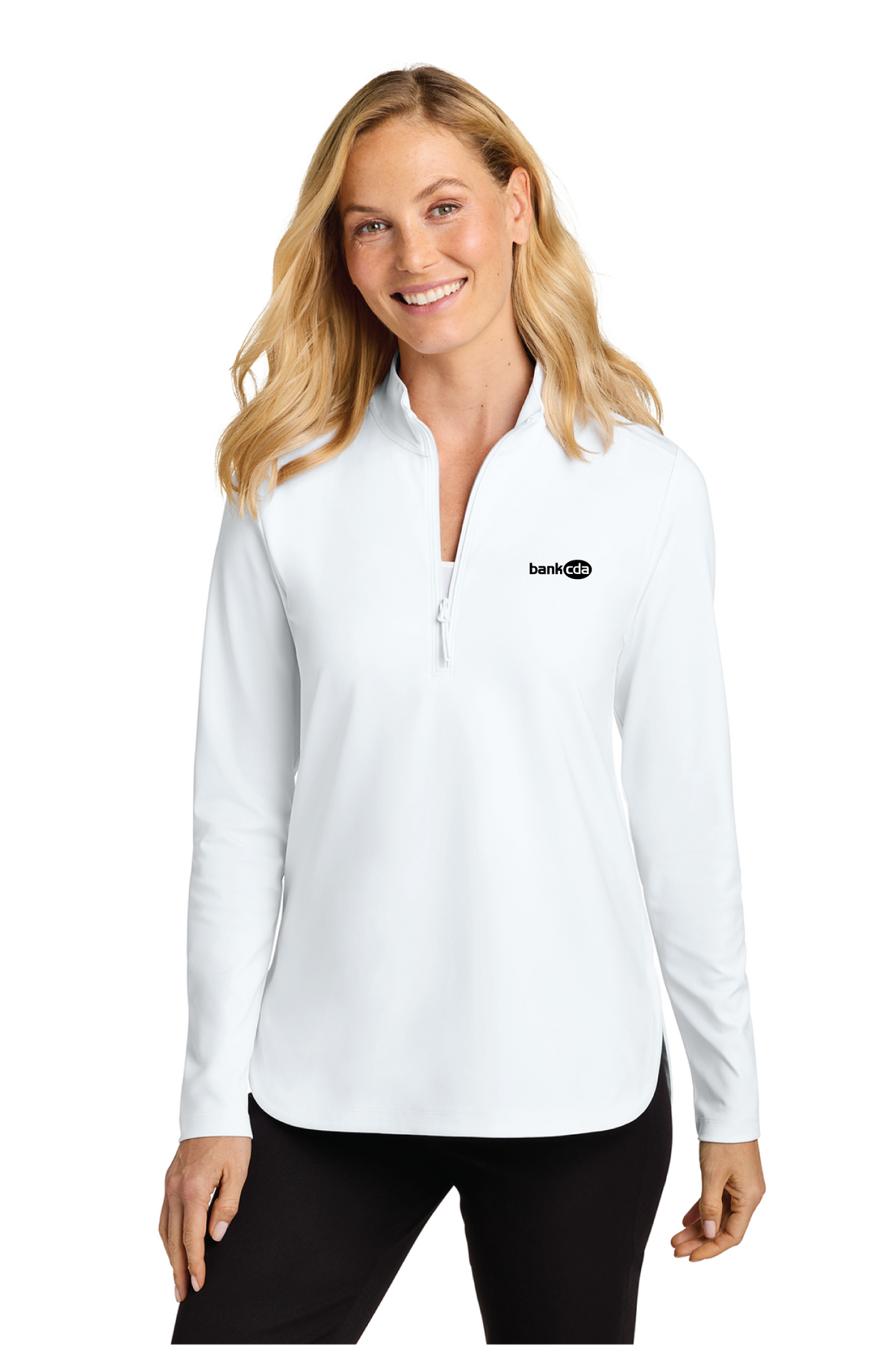 LK880 - Port Authority Women's C-FREE Double Knit 1/4-Zip - BankCDA - Logowear Store - Embroidery - #29162