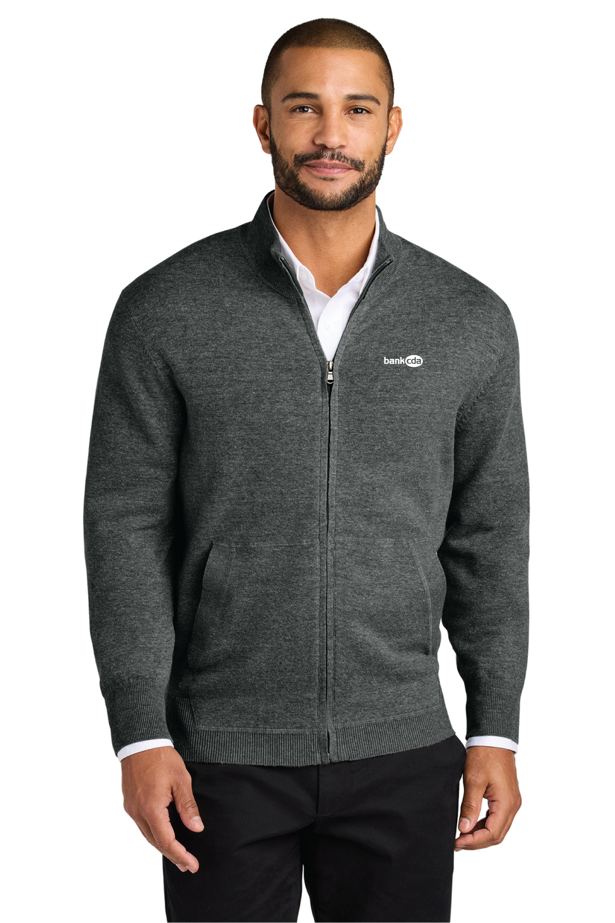 SW2901 - Port Authority Easy Care Full-Zip Sweater - BankCDA - Logowear Store - Embroidery - #29162