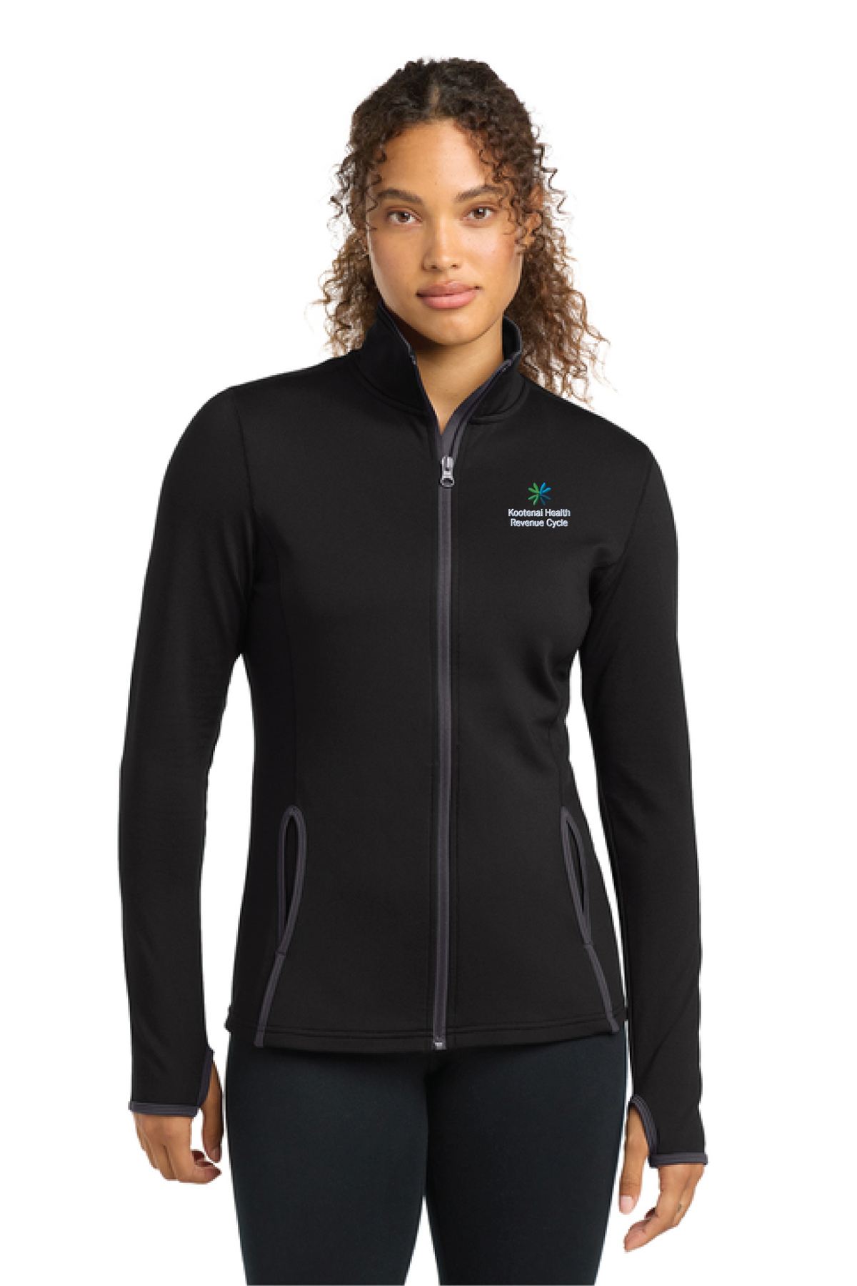 LST853 - Sport-Tek Women's Sport-Wick Stretch Contrast Full-Zip Jacket - Kootenai Health - Revenue Cycle - Oder Collection Store - Embroidery - #30183