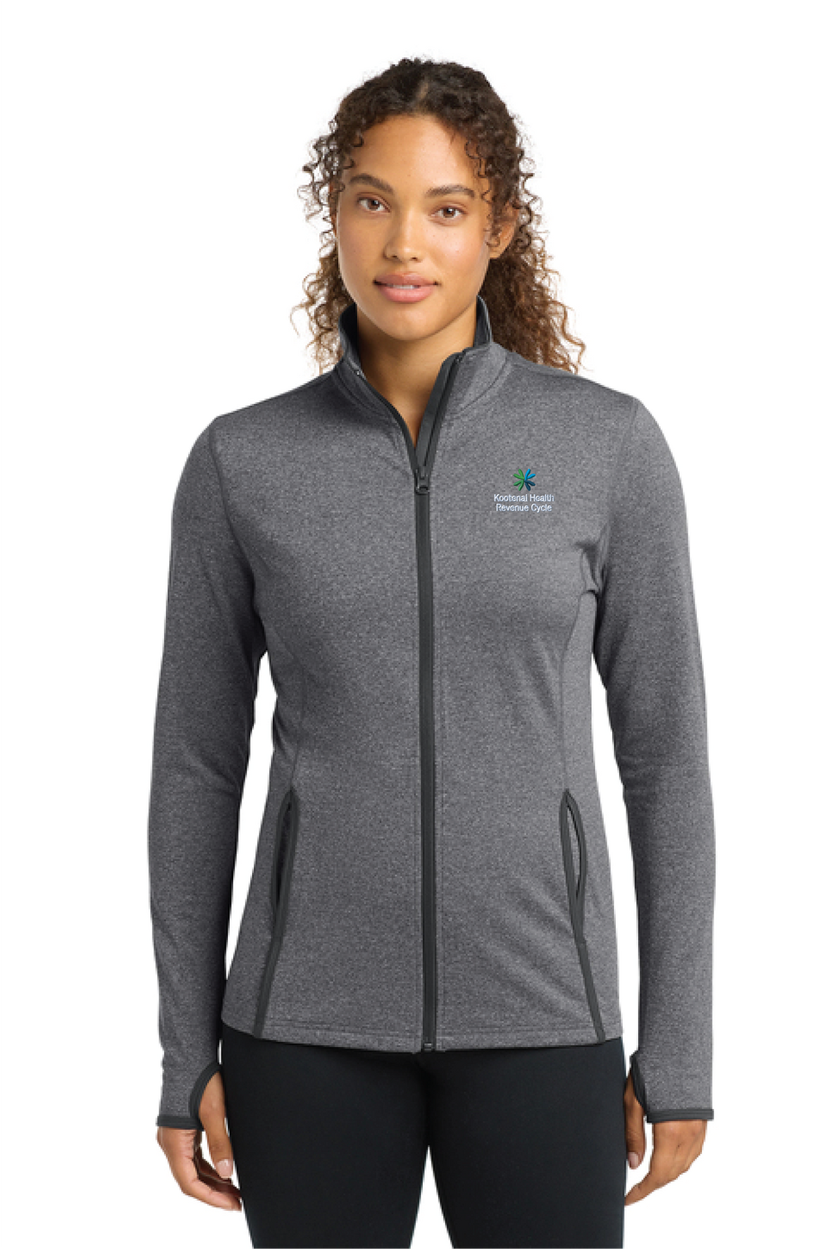 LST853 - Sport-Tek Women's Sport-Wick Stretch Contrast Full-Zip Jacket - Kootenai Health - Revenue Cycle - Oder Collection Store - Embroidery - #30183