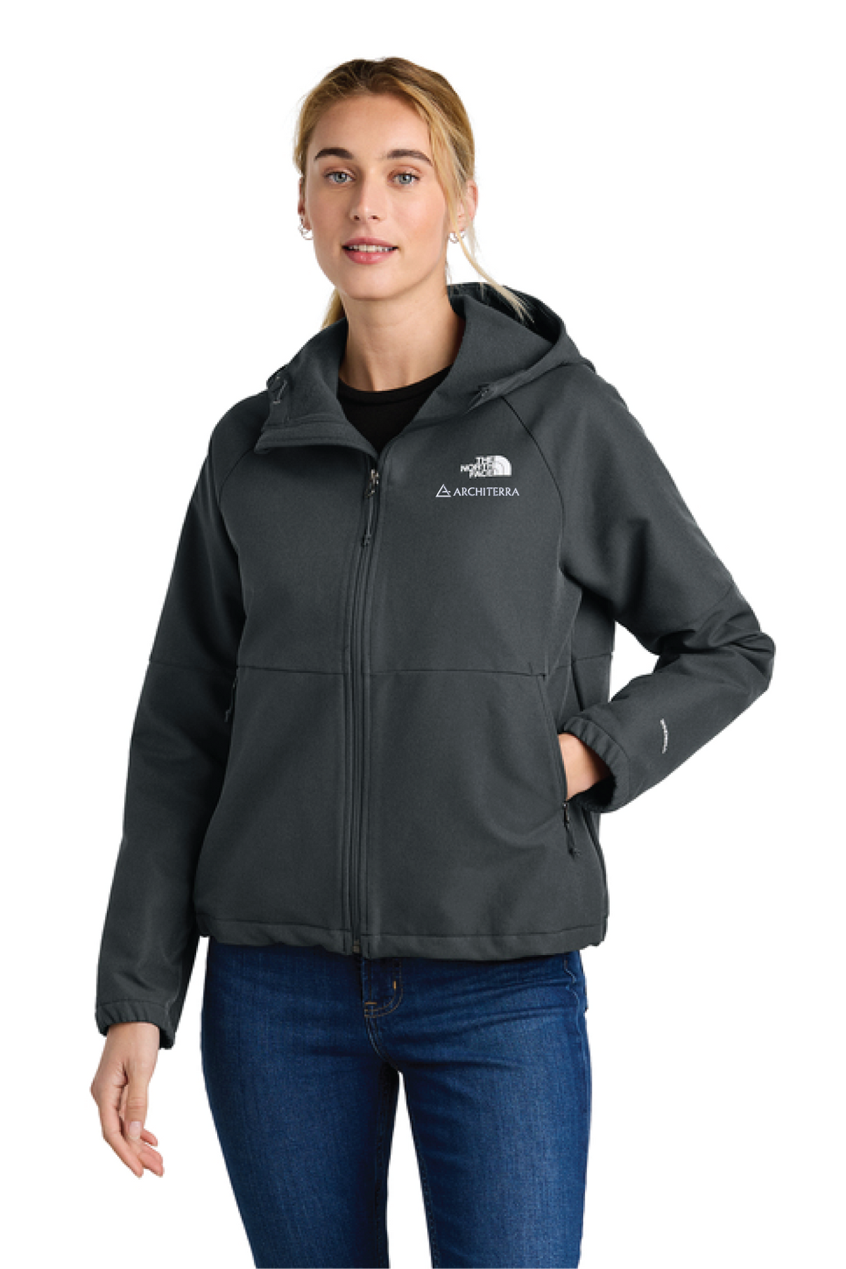NF0A8BUE - The North Face Women's Barr Lake Hooded Soft Shell Jacket - Architerra Homes - Order Collection Store - Digital Print - #30194
