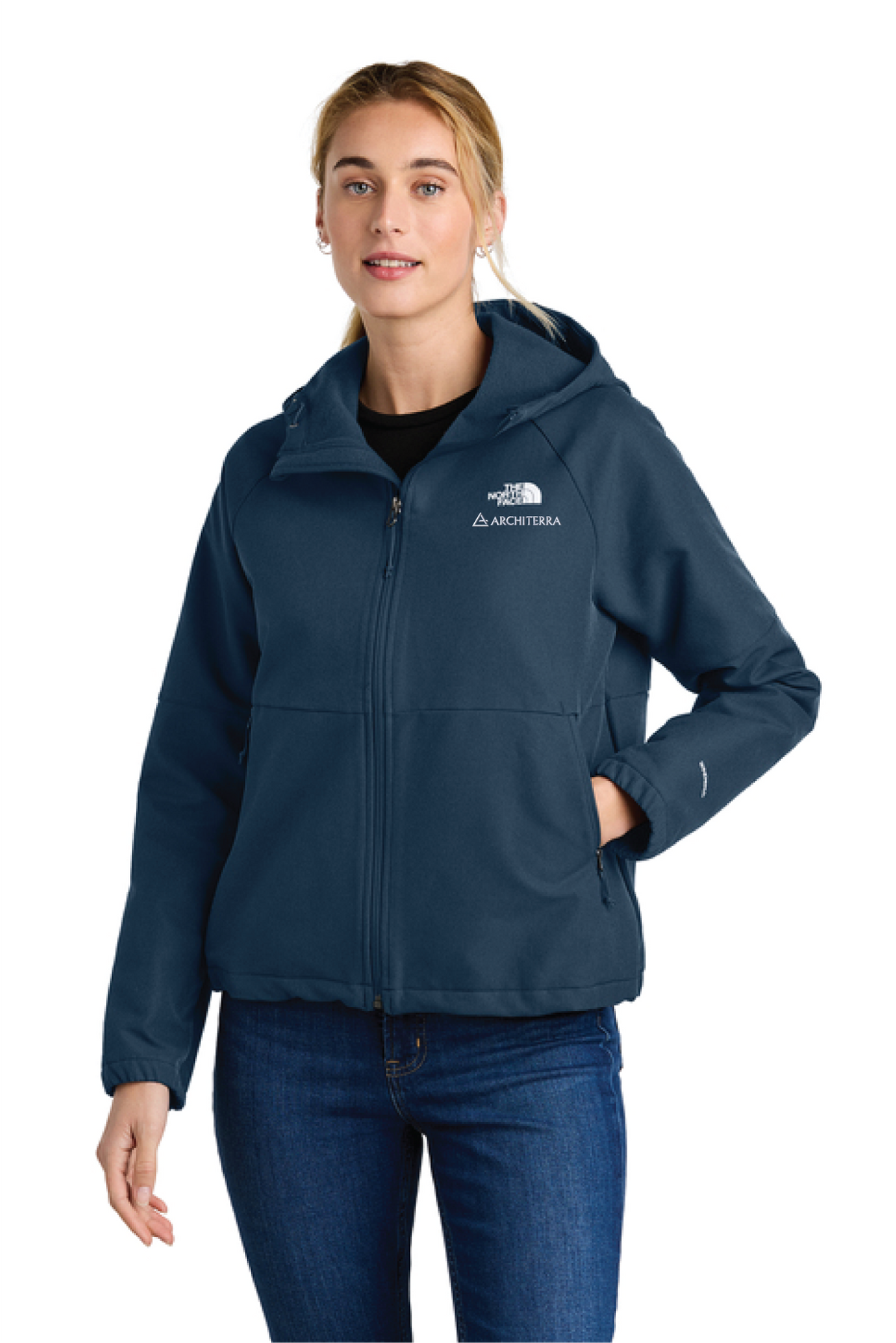 NF0A8BUE - The North Face Women's Barr Lake Hooded Soft Shell Jacket - Architerra Homes - Order Collection Store - Digital Print - #30194