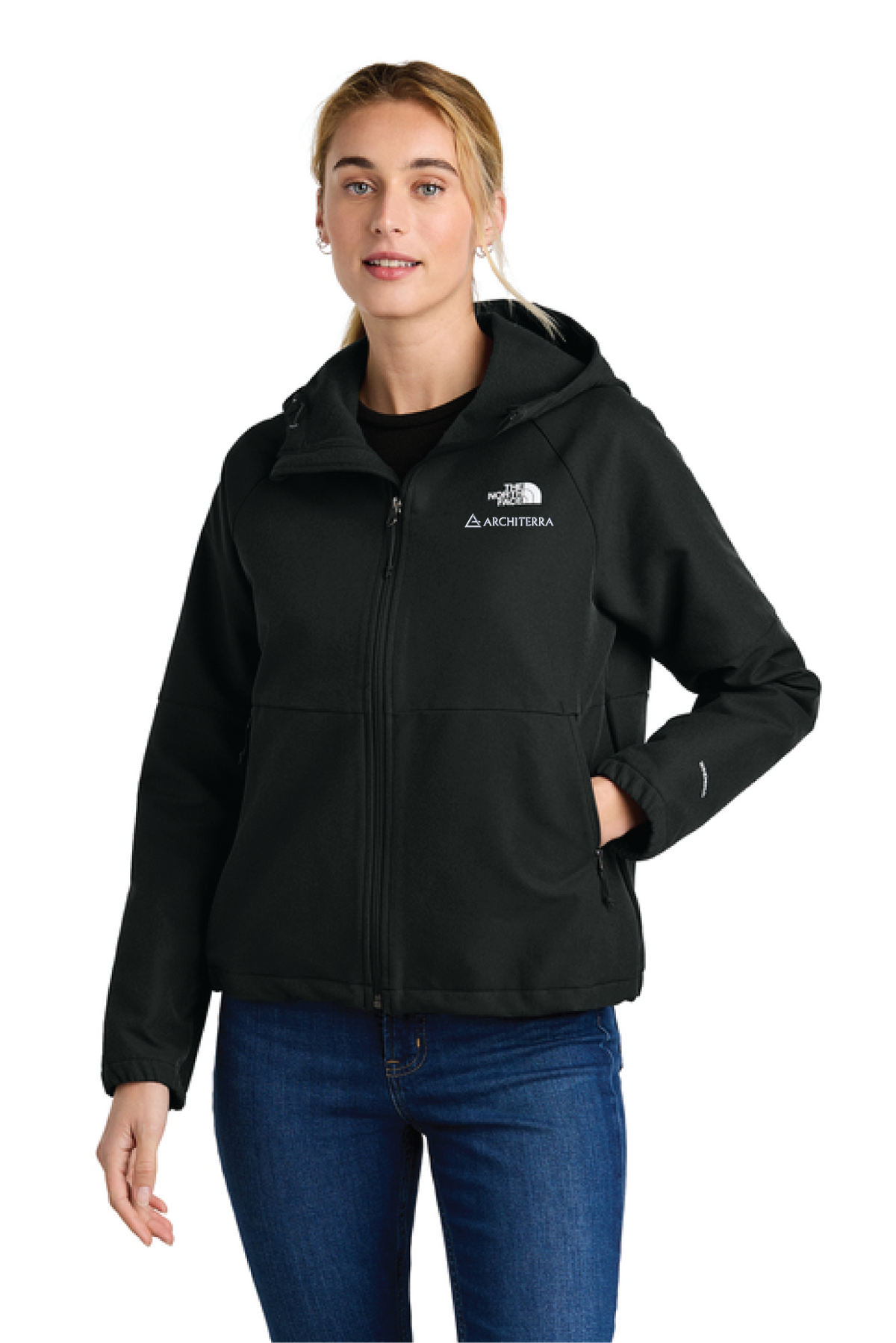 NF0A8BUE - The North Face Women's Barr Lake Hooded Soft Shell Jacket - Architerra Homes - Order Collection Store - Digital Print - #30194