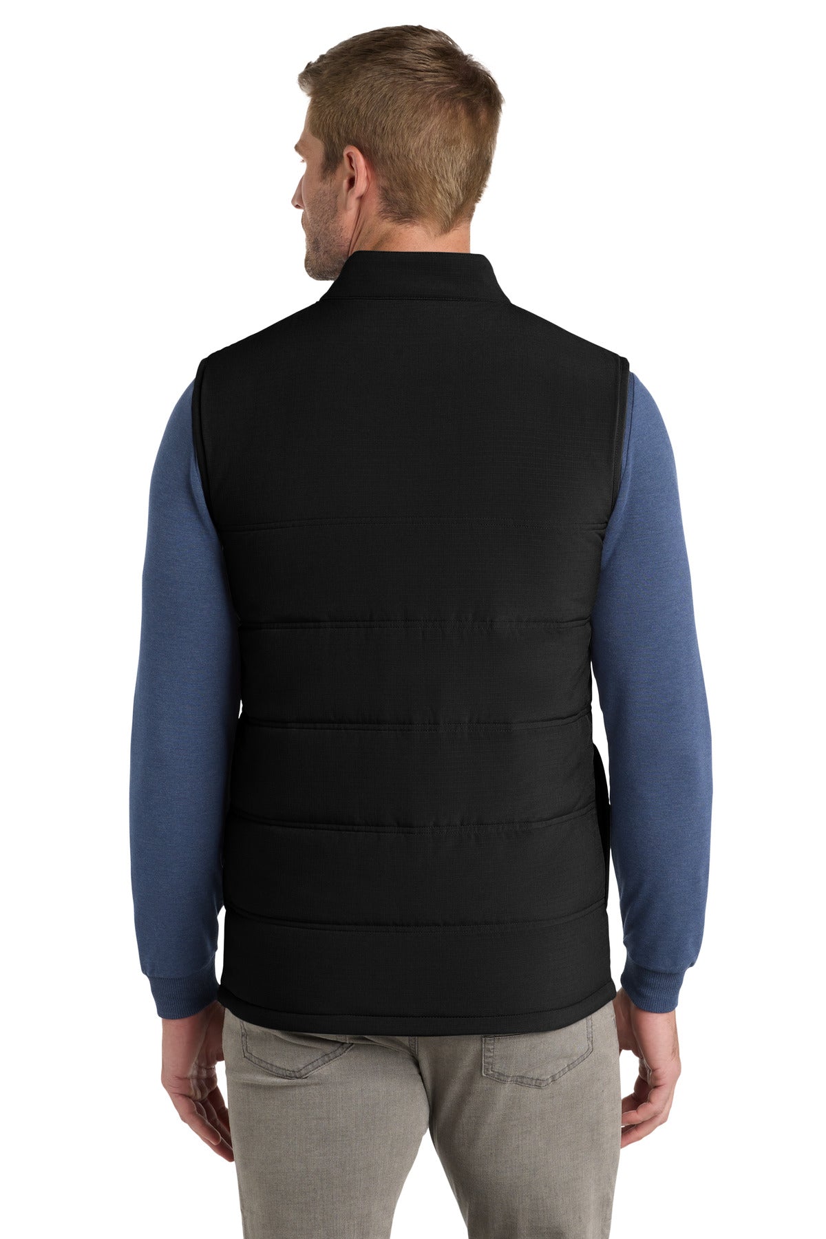 TravisMathew Cold Bay Vest TM1MW453 back model image.