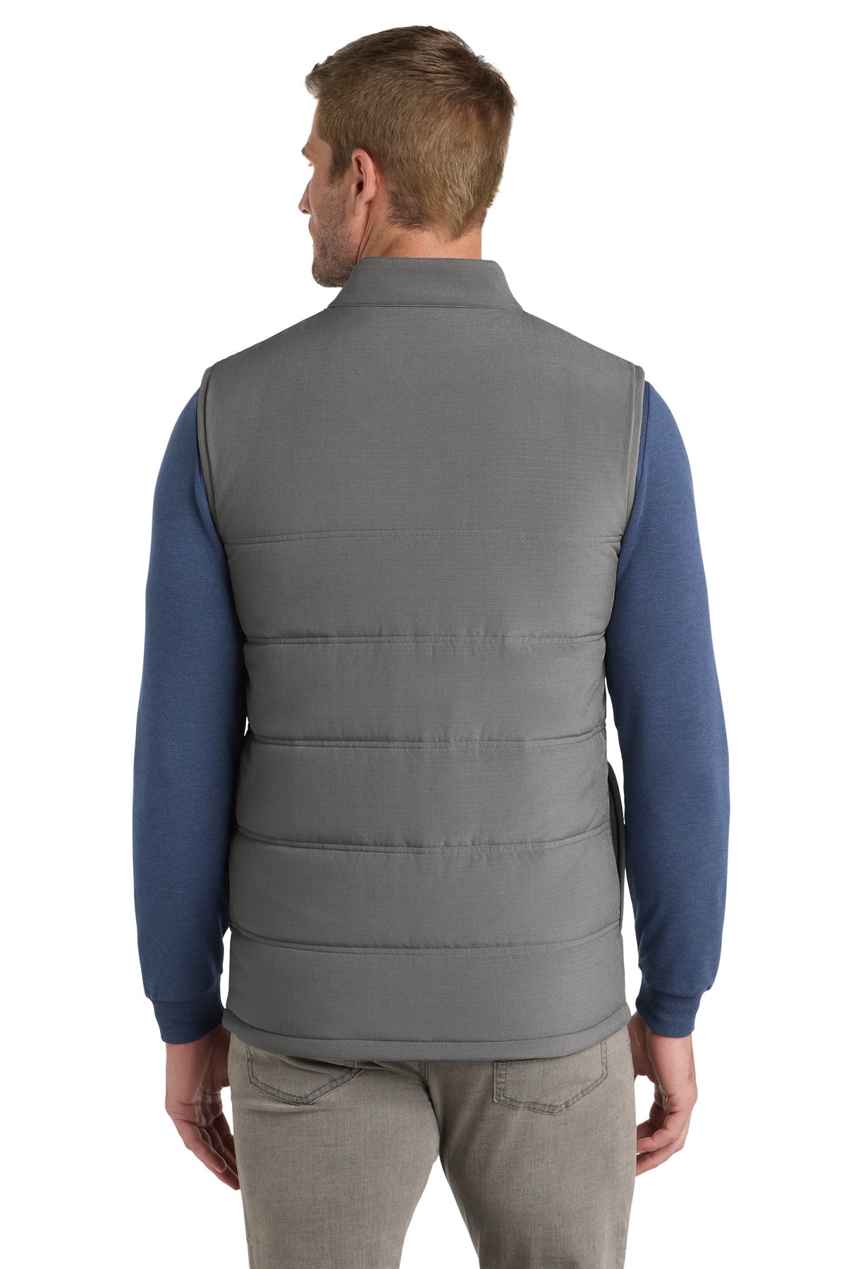TravisMathew Cold Bay Vest TM1MW453 back model image.
