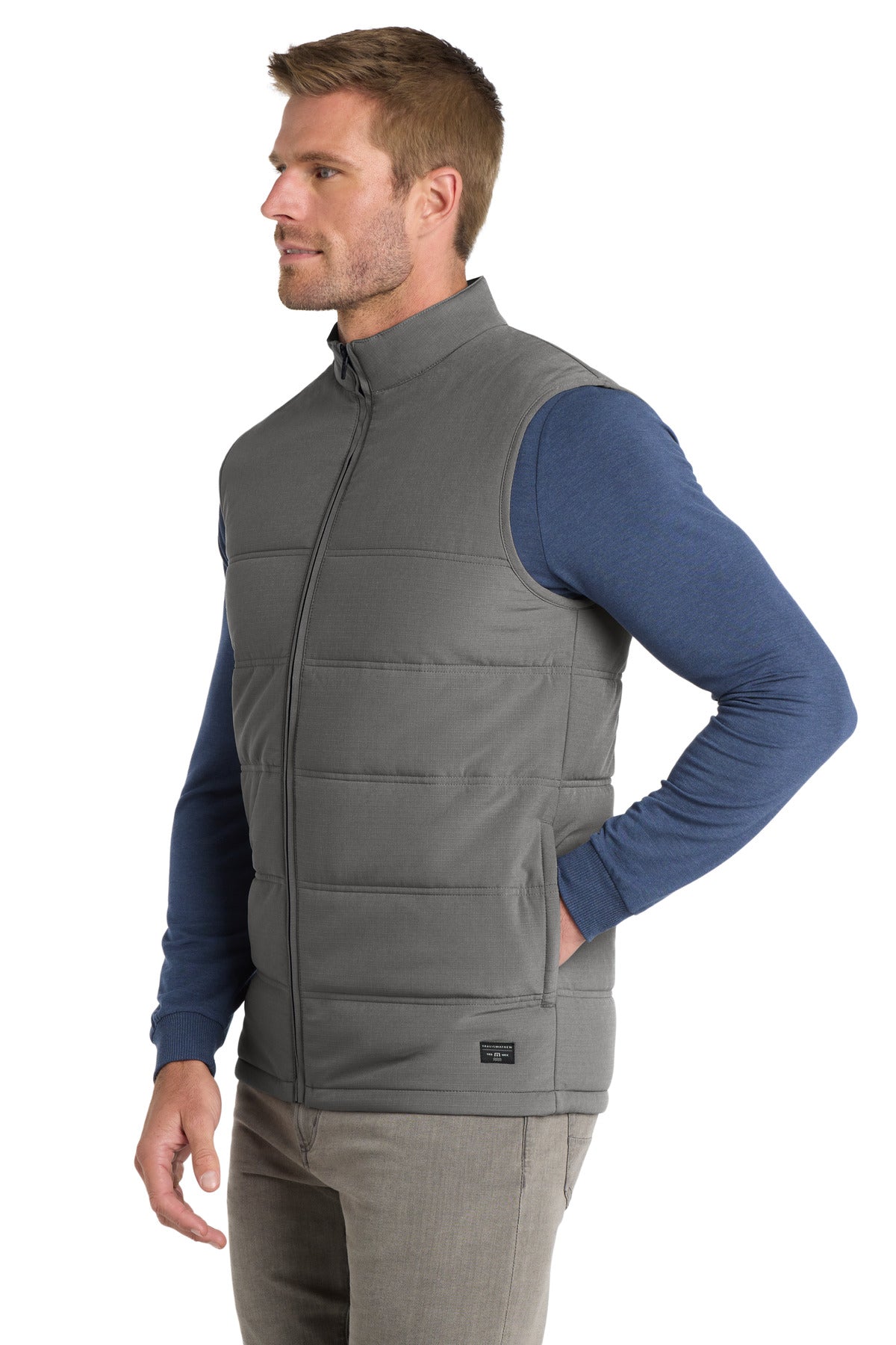 TravisMathew Cold Bay Vest TM1MW453 side model image.