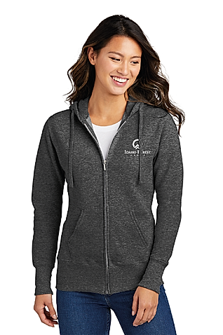 LPC78ZH - Port & Company Women's Core Fleece Full-Zip Hooded Sweatshirt - Idaho Forest Group - Logowear Store - Transfer Screen Print - #29726