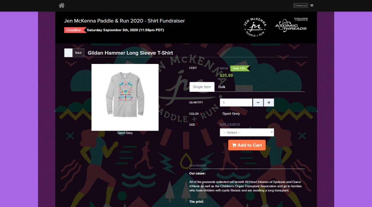 Fundraising & Causes - Atomic Threads