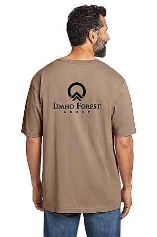 CTK87 - Carhartt Workwear Pocket Short Sleeve T-Shirt - Idaho Forest Group - Logowear Store - Transfer Screen Print - #29726