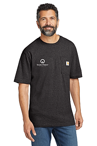 CTK87 - Carhartt Workwear Pocket Short Sleeve T-Shirt - Idaho Forest Group - Logowear Store - Transfer Screen Print - #29726